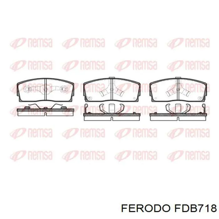Передние тормозные колодки FDB718 Ferodo