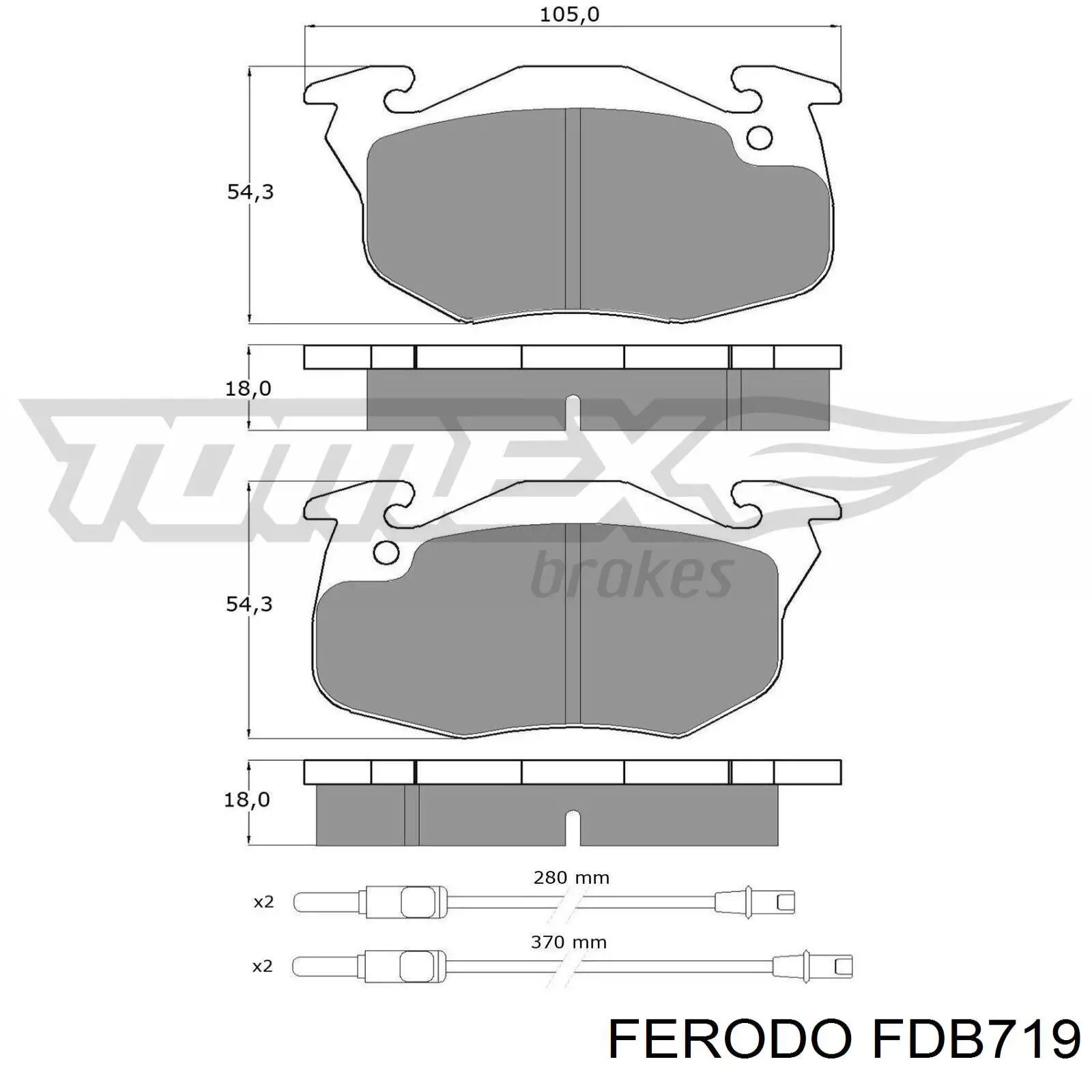 FDB719 Ferodo передние тормозные колодки