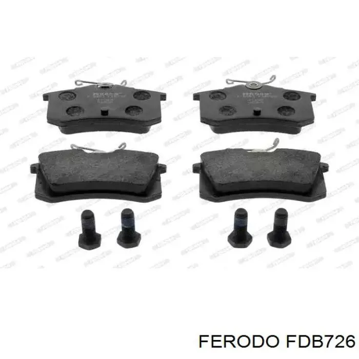 FDB726 Ferodo колодки тормозные задние дисковые