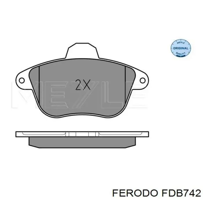 Колодки Ferodo FDB742 цена, от 24.58 USD