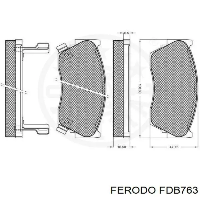 Тормозные колодки Ferodo FDB763