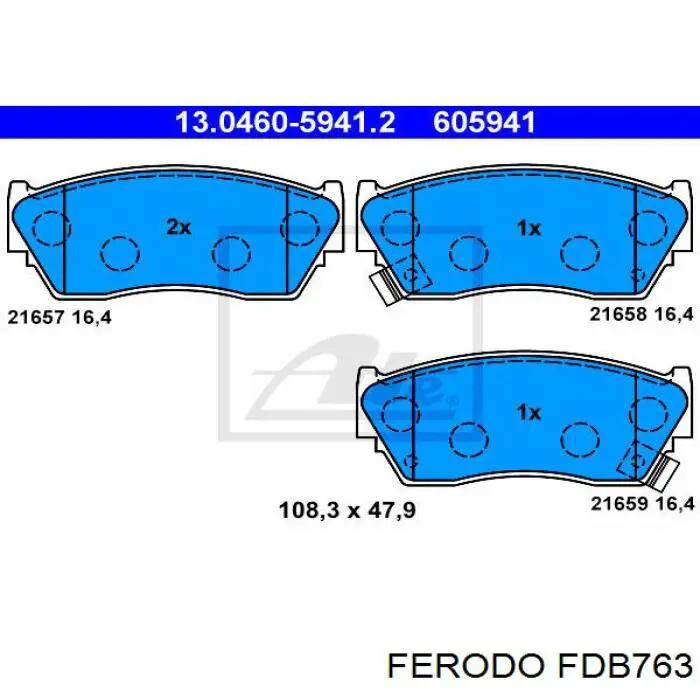 Купить FDB763 Ferodo Колодки тормозные