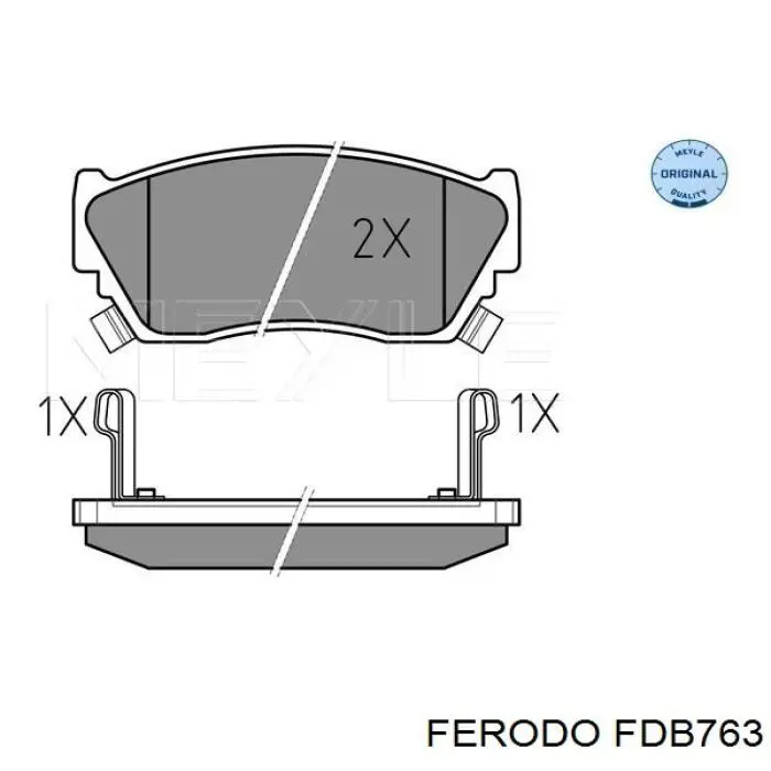 Передние тормозные колодки FDB763 Ferodo