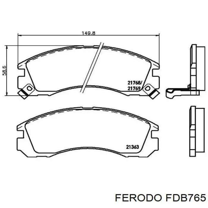 Купить FDB765 Ferodo Колодки тормозные