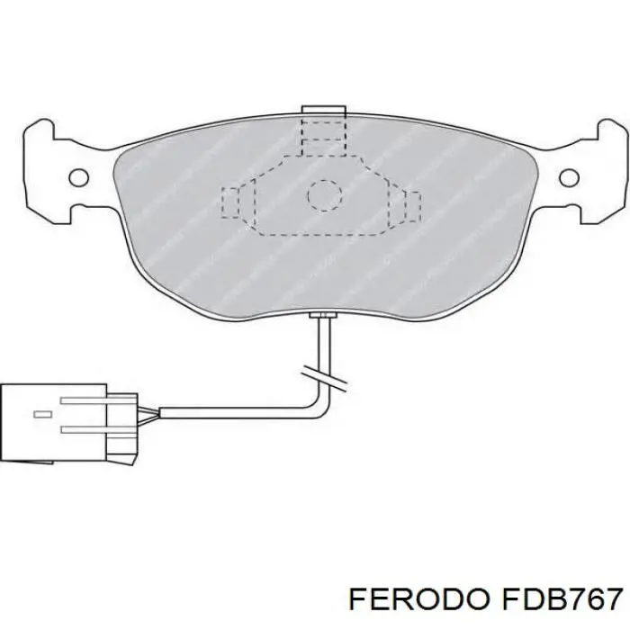 FDB767 Ferodo колодки тормозные передние дисковые