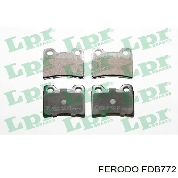 FDB772 Ferodo колодки тормозные задние дисковые