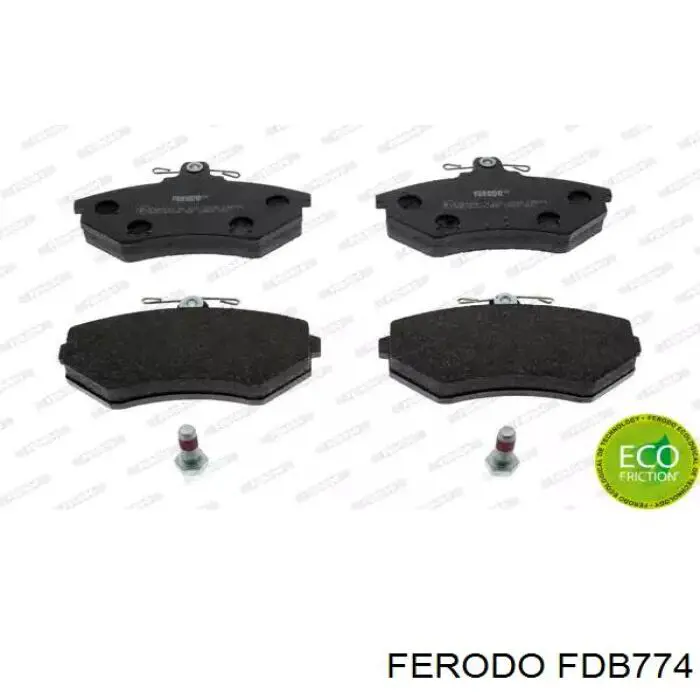 FDB774 Ferodo колодки тормозные передние дисковые