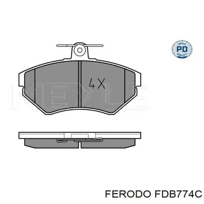 Купить FDB774C Ferodo Колодки тормозные