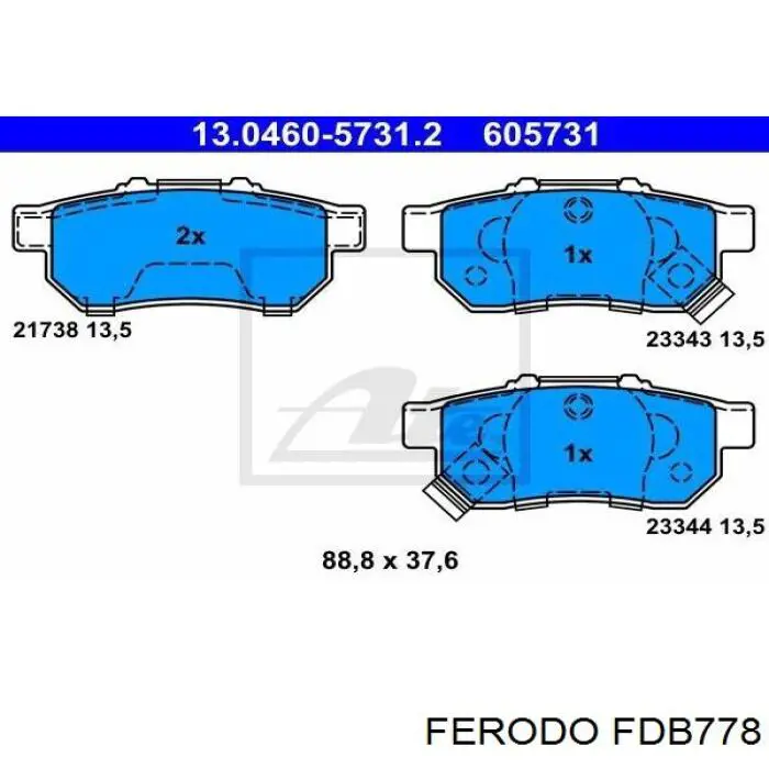 Купить FDB778 Ferodo Колодки тормозные задние, дисковые