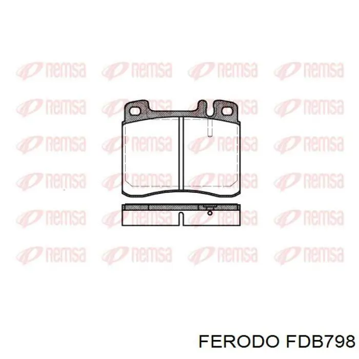 FDB798 Ferodo колодки тормозные передние дисковые