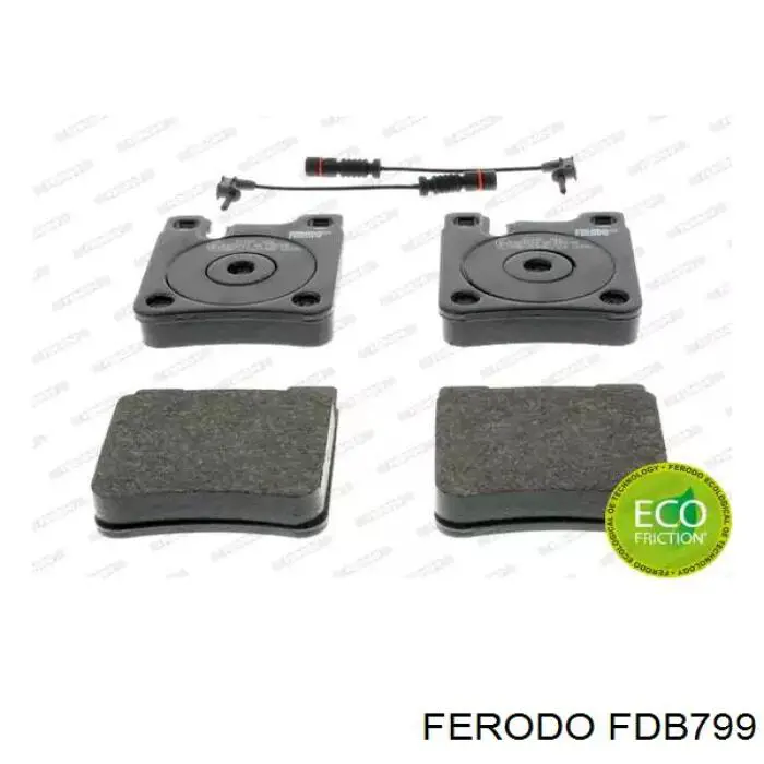 FDB799 Ferodo колодки тормозные задние дисковые