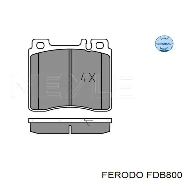 FDB800 Ferodo колодки тормозные передние дисковые