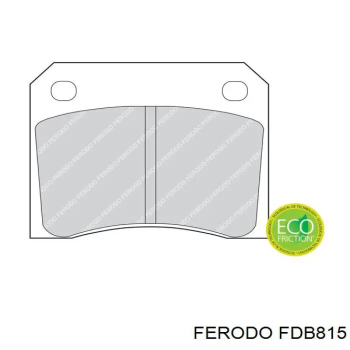 Задние тормозные колодки FDB815 Ferodo