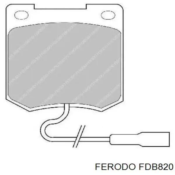 Передние тормозные колодки FDB820 Ferodo