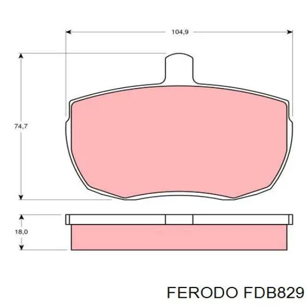 FDB829 Ferodo передние тормозные колодки