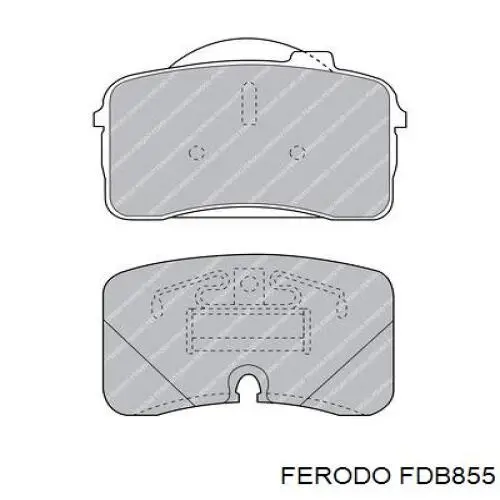 Pastillas de freno delanteras FDB855 Ferodo