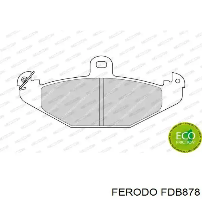 Задние тормозные колодки FDB878 Ferodo