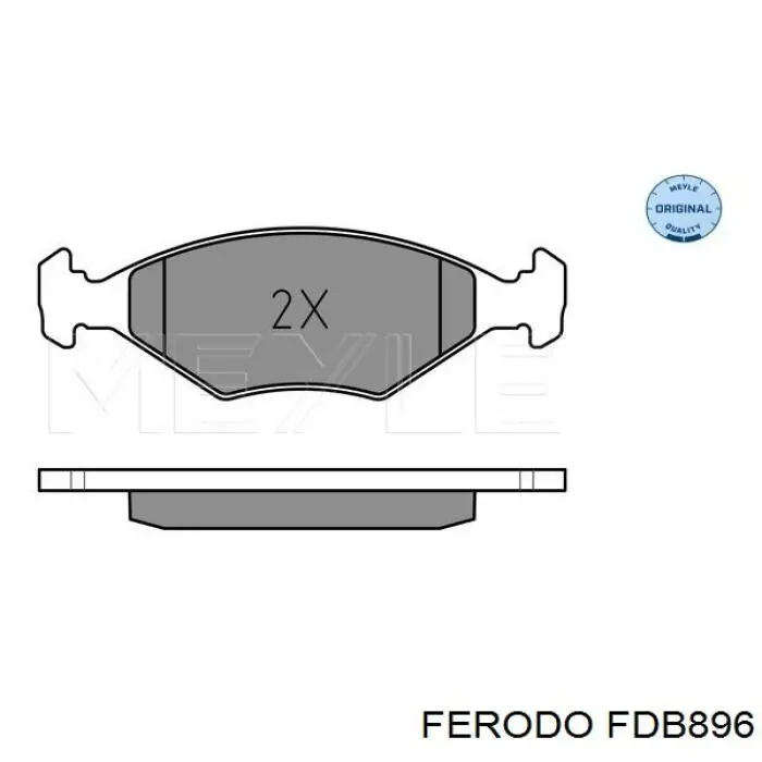 FDB896 Ferodo колодки тормозные передние дисковые