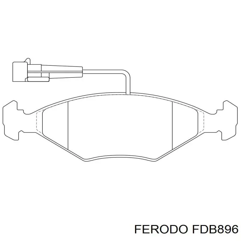 Pastillas de freno delanteras FDB896 Ferodo