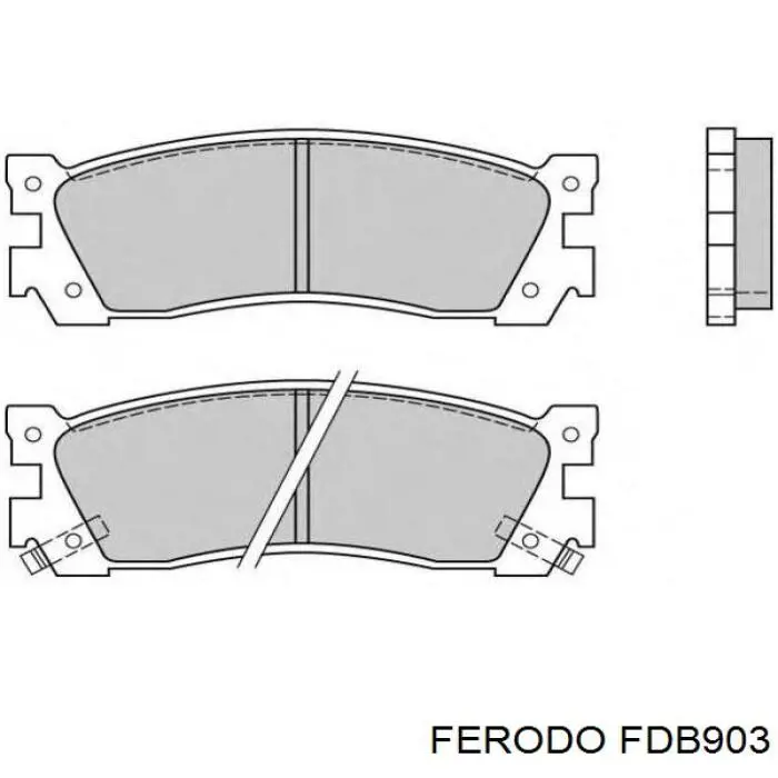 FDB903 Ferodo Колодки тормозные дисковые комплект