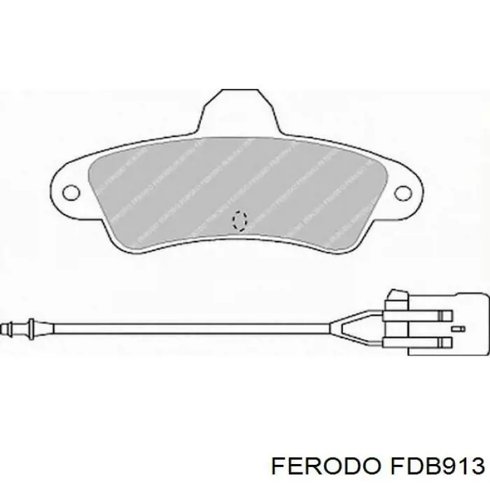 FDB913 Ferodo колодки тормозные задние дисковые