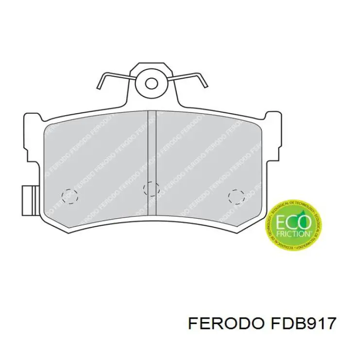 Задние тормозные колодки FDB917 Ferodo