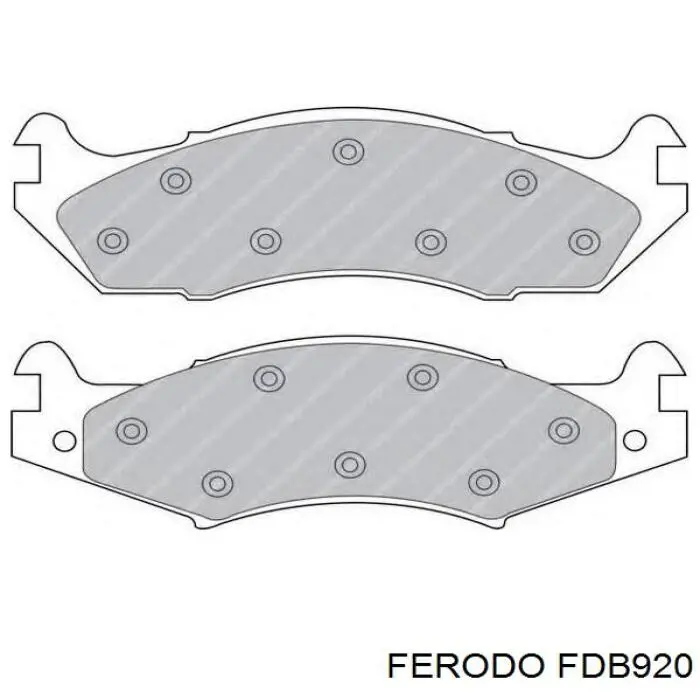 Pastillas de freno delanteras FDB920 Ferodo