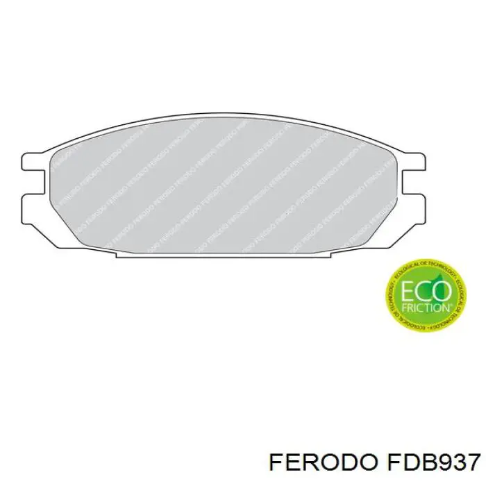 Задние тормозные колодки FDB937 Ferodo