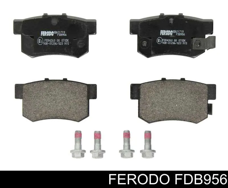 Колодки тормозные задние дисковые FERODO FDB956