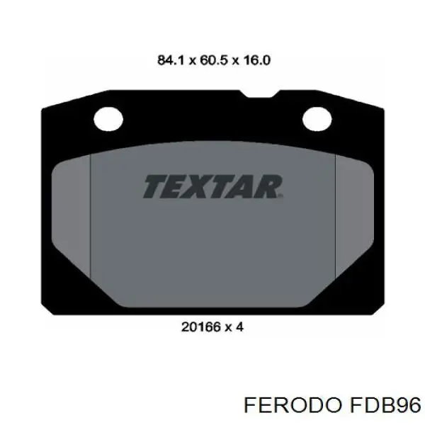 Купить FDB96 Ferodo Колодки тормозные