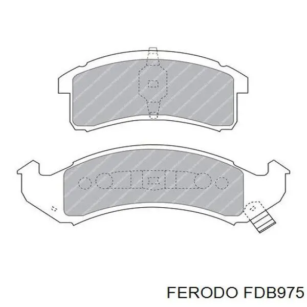 FDB975 Ferodo колодки тормозные передние дисковые