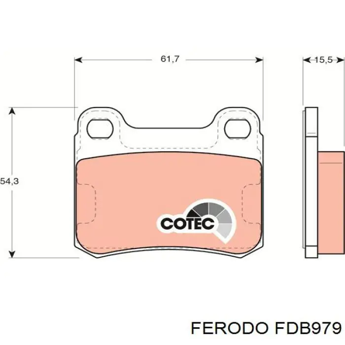 Купить FDB979 Ferodo Колодки тормозные задние, дисковые