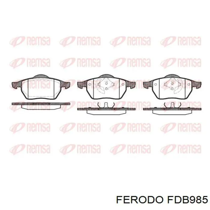 Передние тормозные колодки FDB985 Ferodo