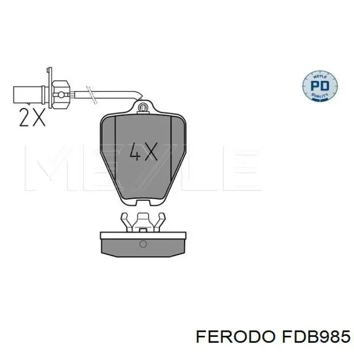 Тормозные колодки Ferodo FDB985