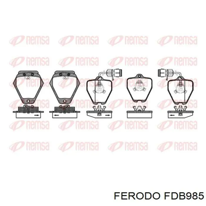 Купить FDB985 Ferodo Колодки тормозные