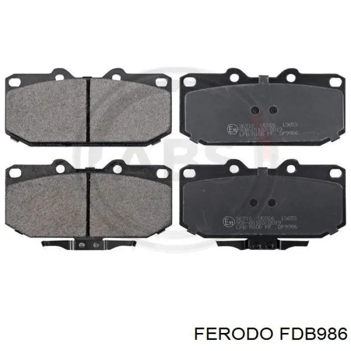 Передние тормозные колодки FDB986 Ferodo