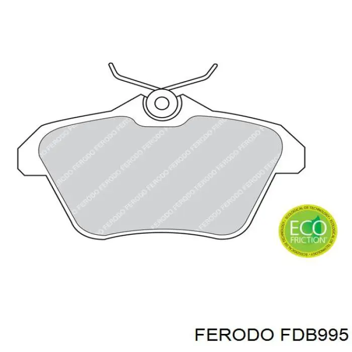 FDB995 Ferodo колодки тормозные задние дисковые