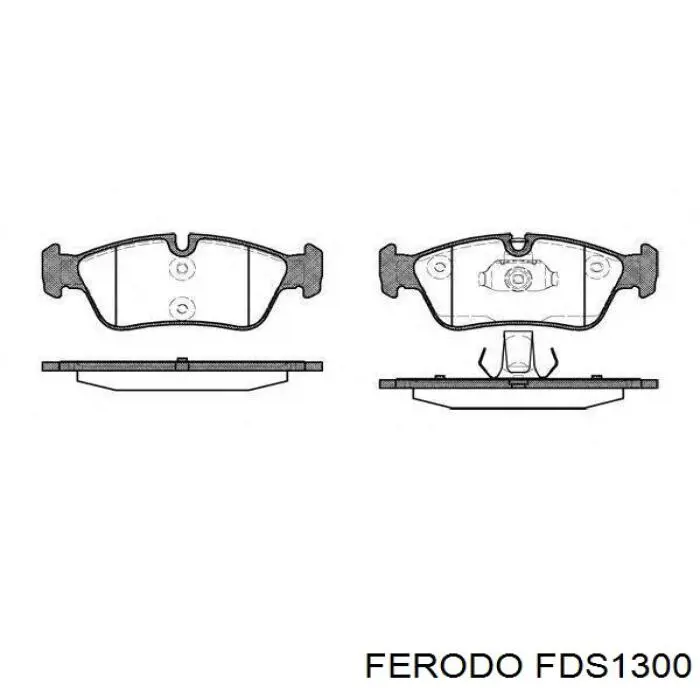 FDS1300 Ferodo колодки тормозные передние дисковые