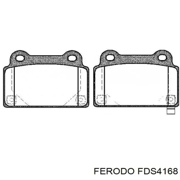 Задние тормозные колодки FDS4168 Ferodo