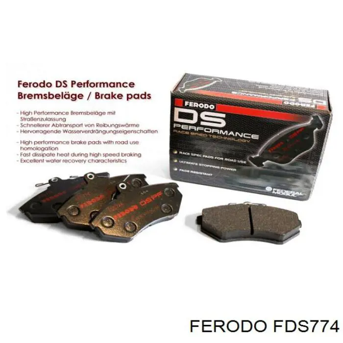 FDS774 Ferodo колодки тормозные передние дисковые