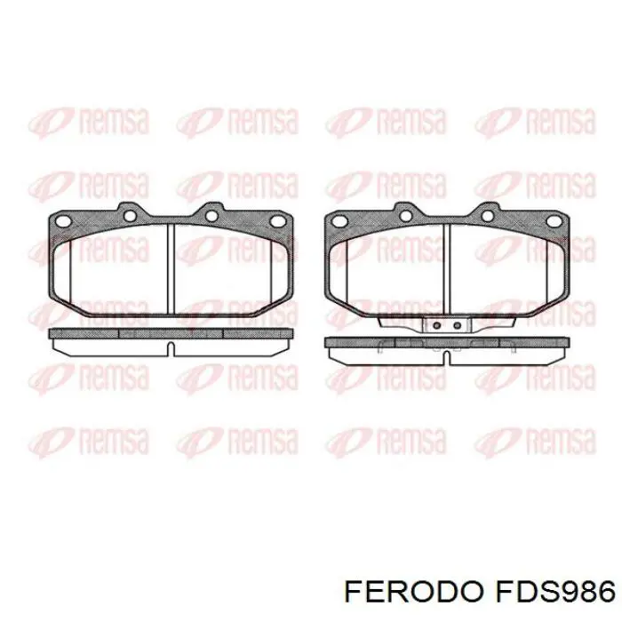 Купить FDS986 Ferodo Колодки тормозные