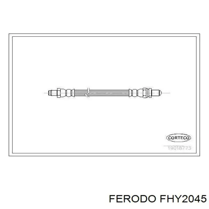 Tubo flexible de frenos trasero FHY2045 Ferodo