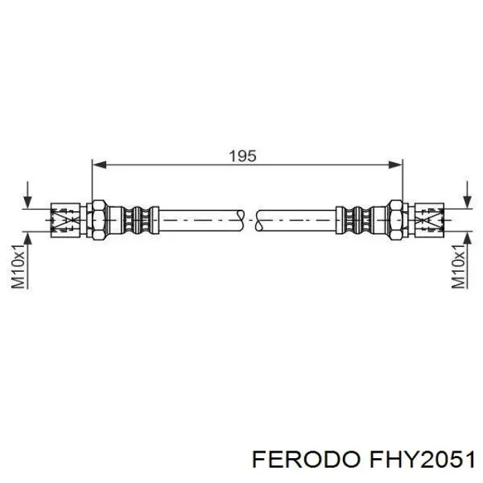 FHY2051 Ferodo шланг тормозной задний