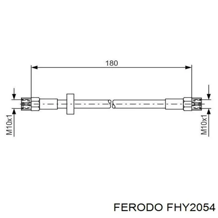FHY2054 Ferodo шланг тормозной задний