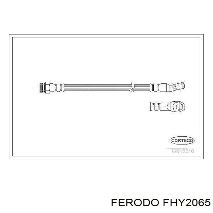 Tubo flexible de frenos trasero FHY2065 Ferodo