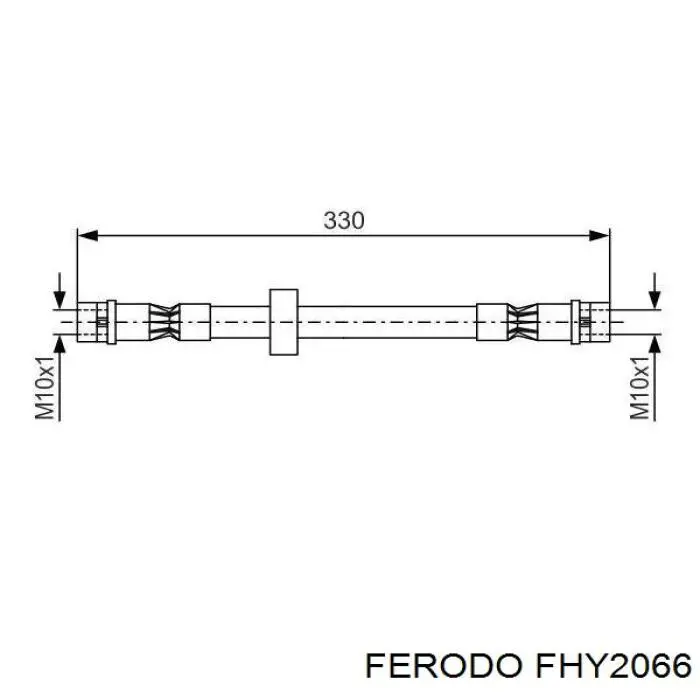 Latiguillo de freno delantero FHY2066 Ferodo