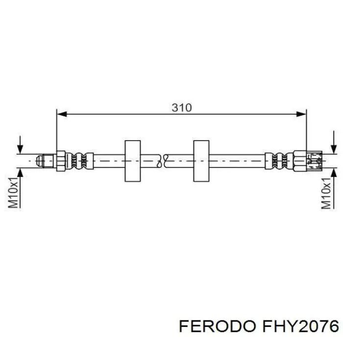 Купить FHY2076 Ferodo Шланг тормозной передний