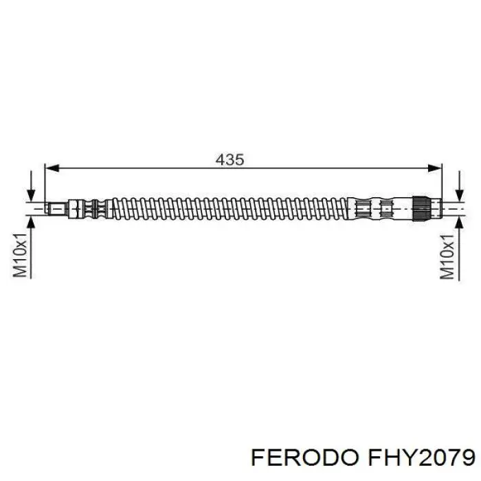 Tubo flexible de frenos trasero FHY2079 Ferodo