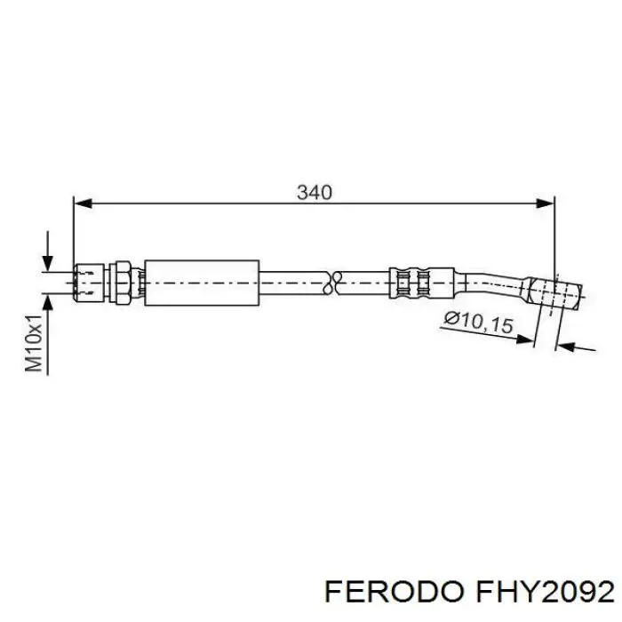 FHY2092 Ferodo шланг тормозной передний
