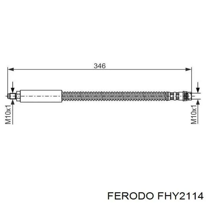 Шланг тормозной задний Ferodo FHY2114
